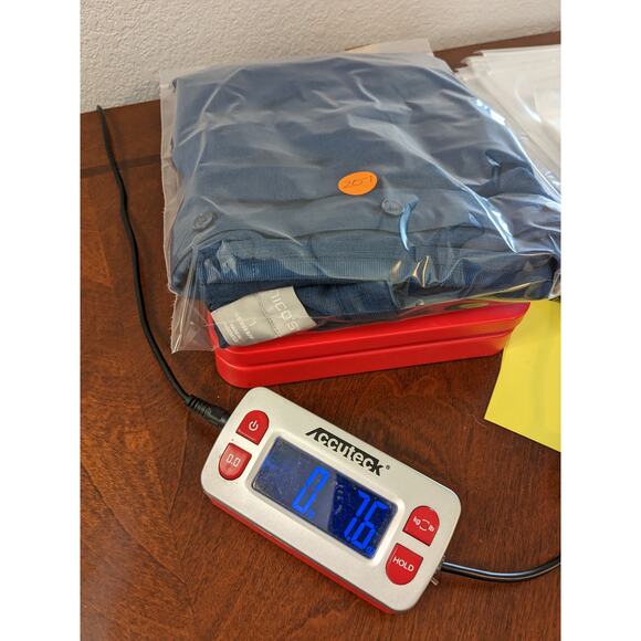 Chico's Shift Dress 8/10 Blue Button Front Split V Neck‎ Short Sleeve Slit Shirt - Picture 8 of 11